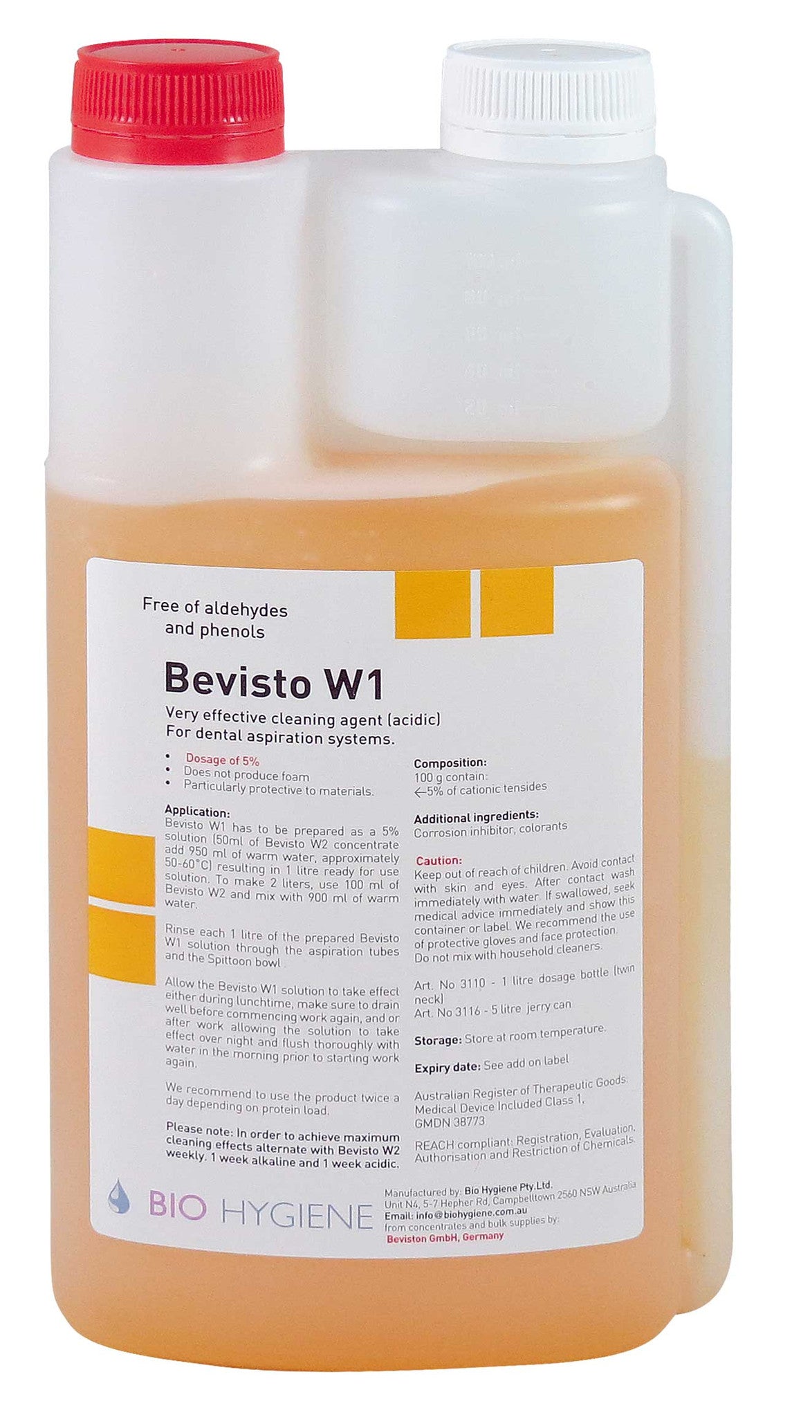Bevisto W1 (Acidic) - Suction Cleaner