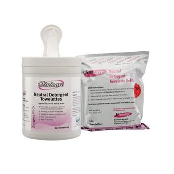 CLINICARE NEUTRAL DETERGENT WIPES - FROM