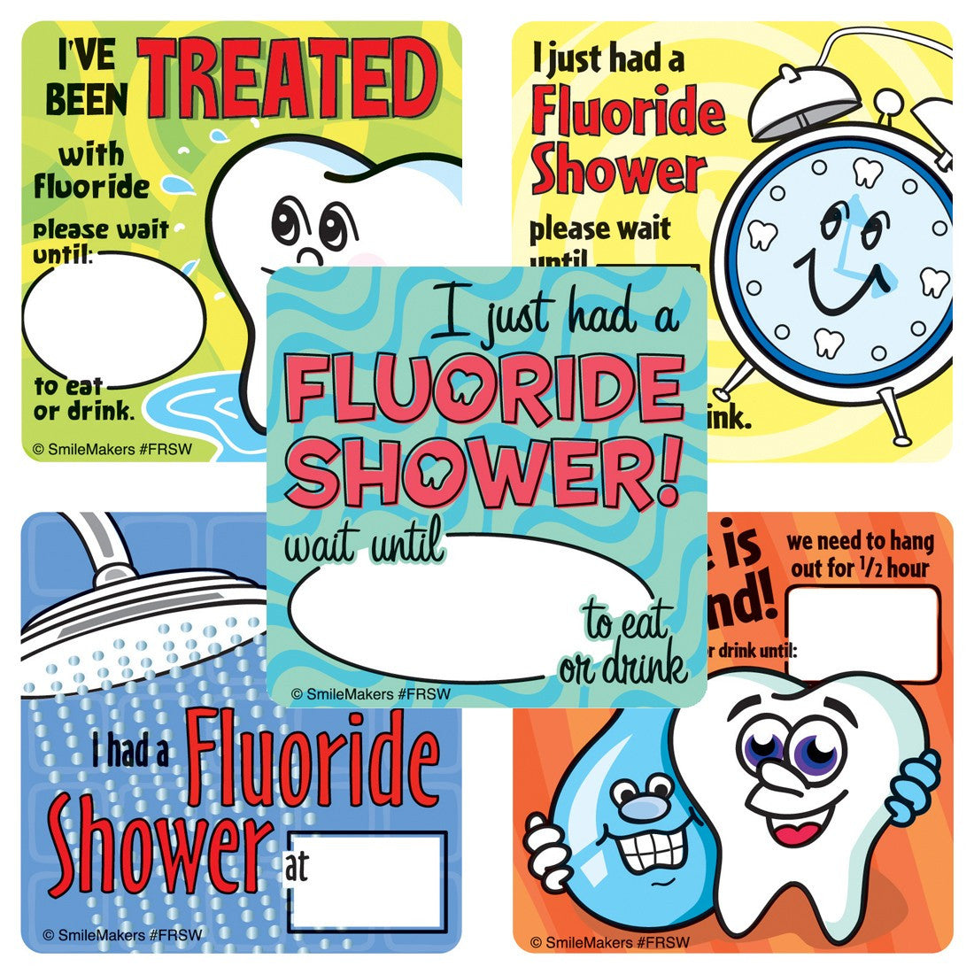 Fluoride Stickers - FRSW