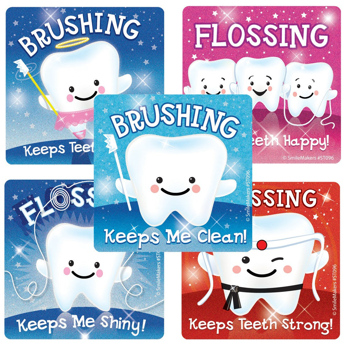 Brushing Flossing Stickers - ST096