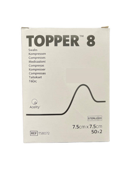 TOPPER 8 STERILE SWABS - TS8072